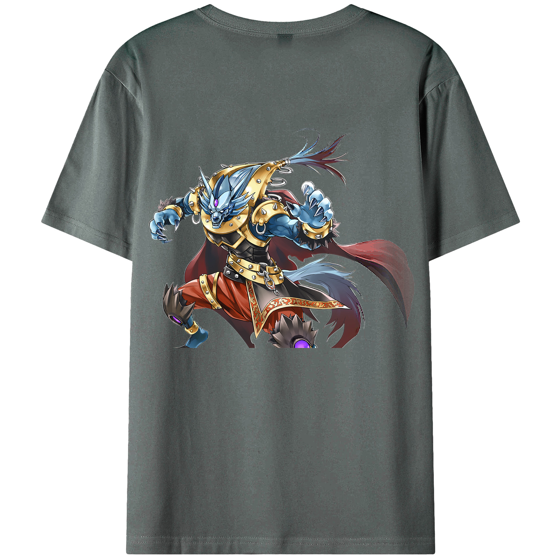 （画像用） 遊☆戯☆王 Yu-Gi-Oh! 綿100％ メンズ半袖Tシャツ（バックプリント） 通気性